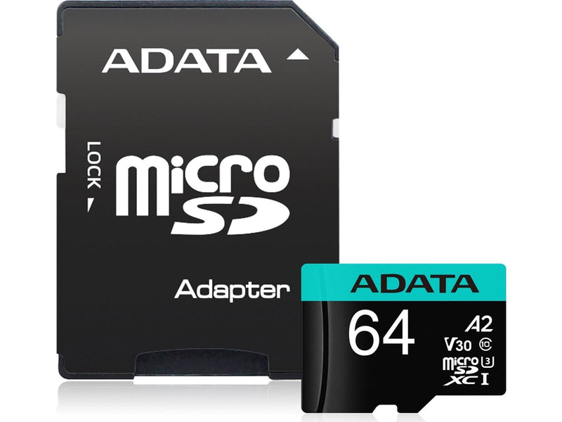 A-Data Premier Pro MicroSD/SD V30S - 100MB/s - 64GB
