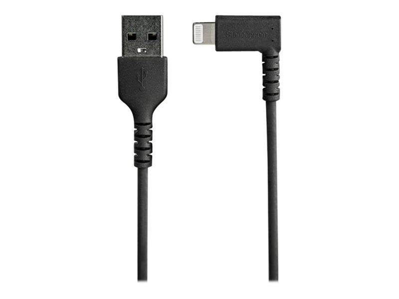 StarTech.com 1m/3.3ft Angled Lightning to USB Cable - MFI Certified - Black - Lightning cable - Lightning / USB - 1 m