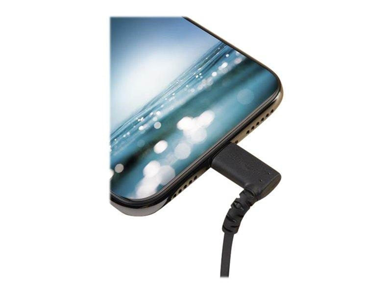 StarTech.com 1m/3.3ft Angled Lightning to USB Cable - MFI Certified - Black - Lightning cable - Lightning / USB - 1 m