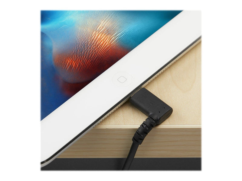 StarTech.com 1m/3.3ft Angled Lightning to USB Cable - MFI Certified - Black - Lightning cable - Lightning / USB - 1 m