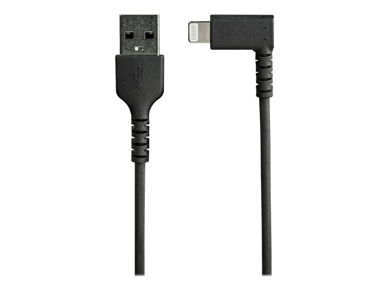 StarTech.com 1m/3.3ft Angled Lightning to USB Cable - MFI Certified - Black - Lightning cable - Lightning / USB - 1 m