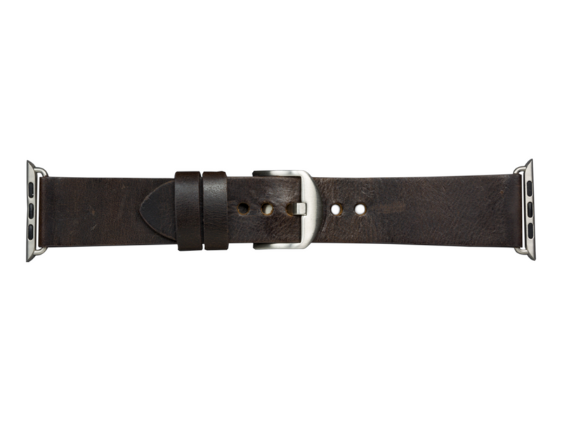 dbramante1928 Bornholm - Watch Strap 44mm - Dark Brown/Silver