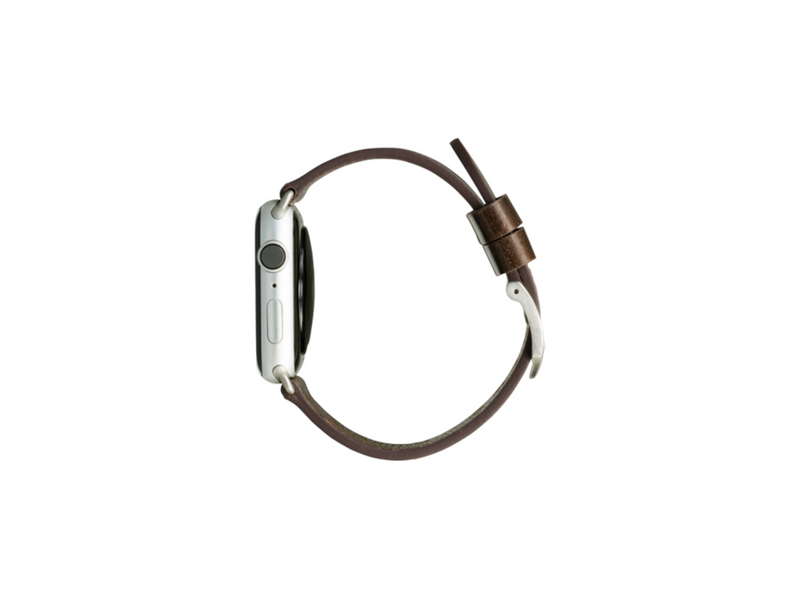 dbramante1928 Bornholm - Watch Strap 44mm - Dark Brown/Silver