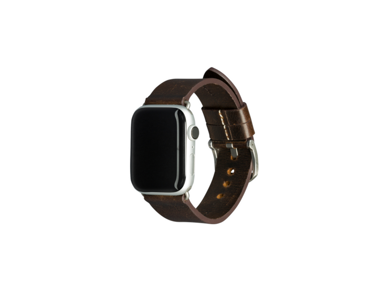 dbramante1928 Bornholm - Watch Strap 44mm - Dark Brown/Silver
