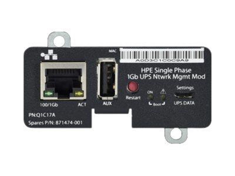 Hewlett Packard Enterprise Q1C17A Single Phase 1Gb UPS Network Management Module