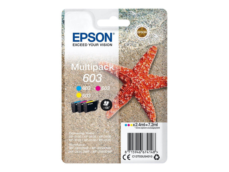 Epson 603 Multipack - 3-pack - yellow cyan magenta - original - ink cartridge - Tintenpatrone Cyan