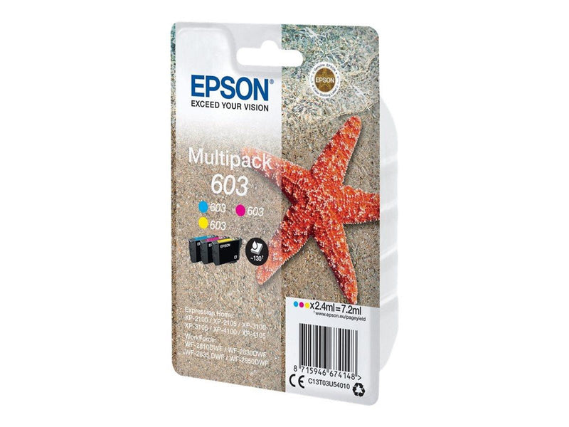 Epson 603 Multipack - 3-pack - yellow cyan magenta - original - ink cartridge - Tintenpatrone Cyan