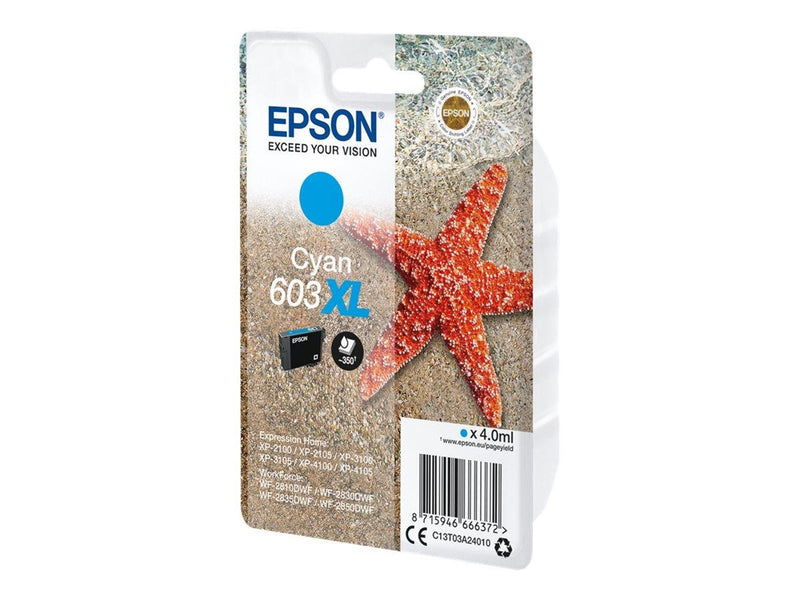 Epson 603XL - XL - cyan - original - ink cartridge - Tintenpatrone Cyan