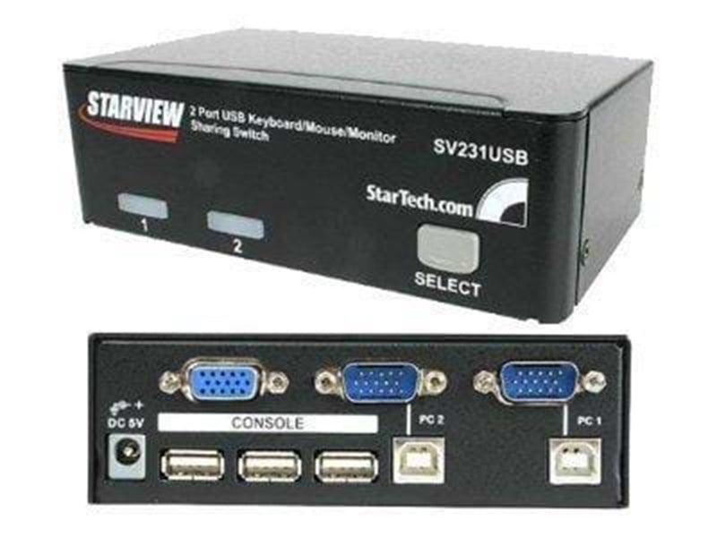 StarTech.com 2 Port Professional USB KVM Switch Kit mit Kabel - KVM Switch - 2 Anschlüsse