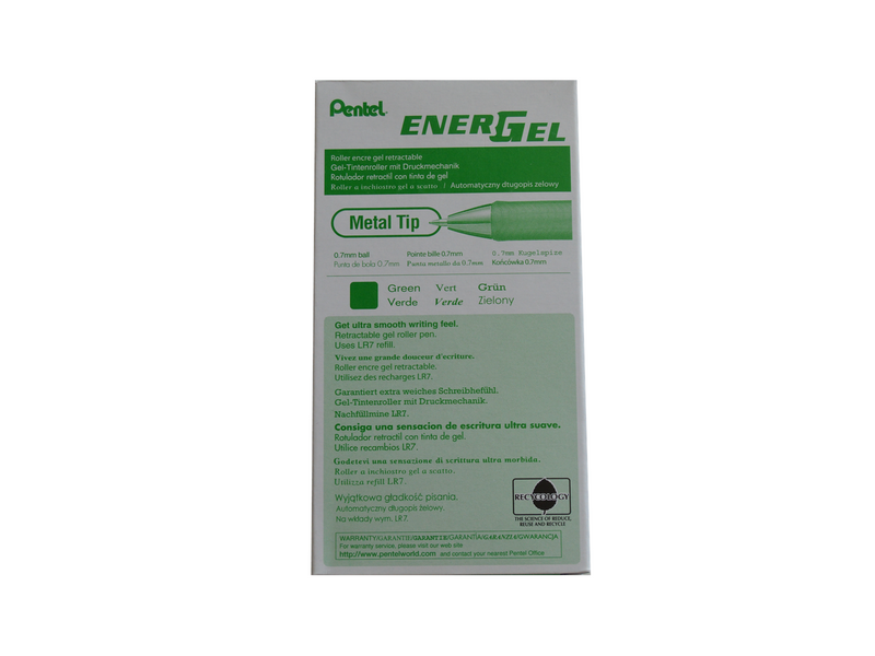 Pentel BL77-D Energel 0.7mm Green - 12 pcs.