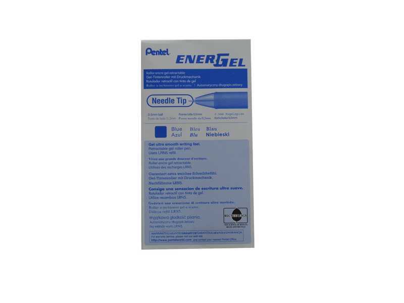 Pentel BLN75-C Energel 0.5mm needle Blue - 12 pcs.