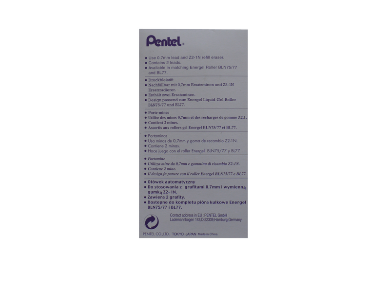 Pentel PL77 EnerGize pencil 0.7mm Violet - 12 pcs.