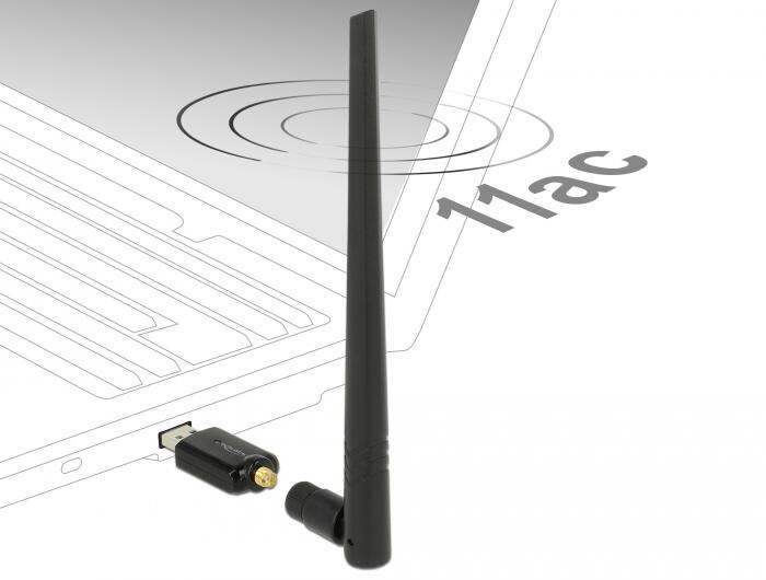 DeLOCK USB 3.0 WLAN Stick mit externer Antenne