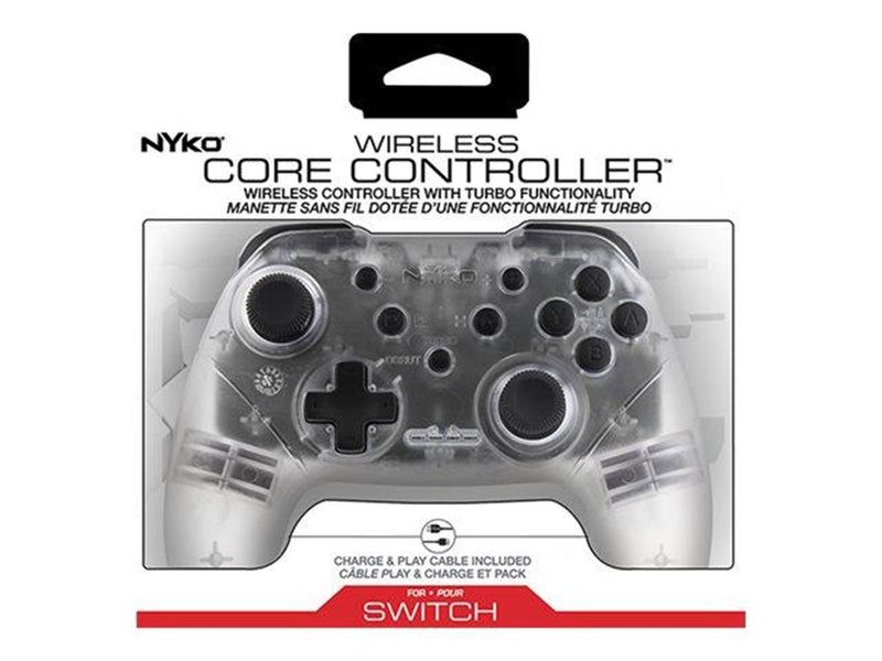 Nyko Wireless Core Controller (Clear) for Nintendo Switch - Wired Controller - Android