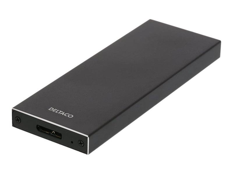 Deltaco Externt M.2 kabinett USB 3.0 5 Gbps Bla