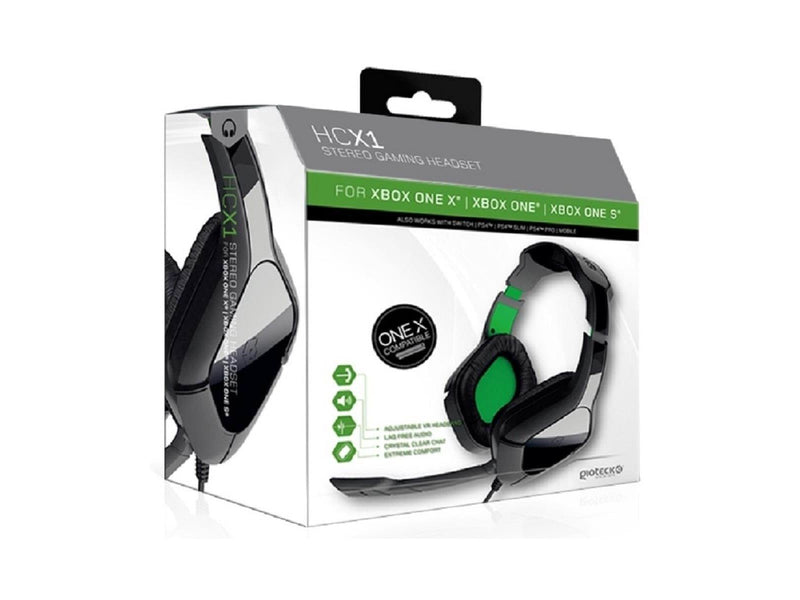 Gioteck HCX1 Xbox One Wired Stereo Headset - Black/Green