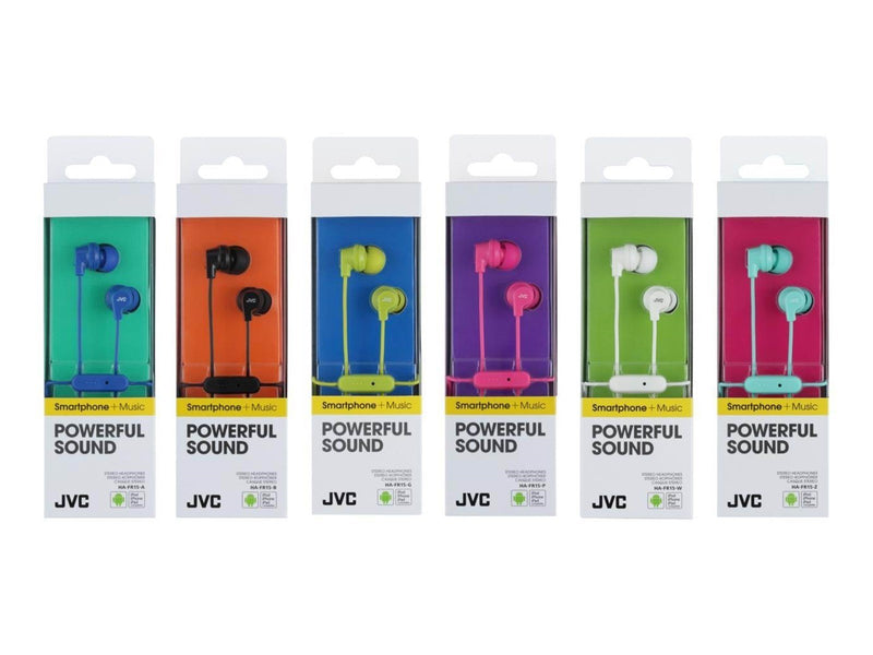 JVC  In Ear Headphones with remote and microphone. Blue