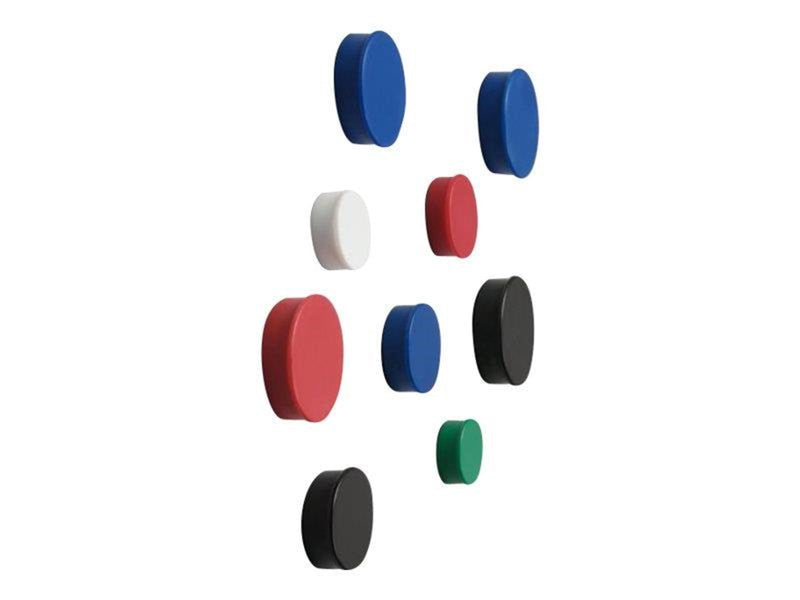 Nobo  Magnete, 30 mm, 4 Stück, rot, Blisterverpackung Schwarz