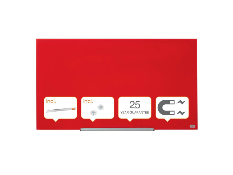 Nobo  Impression Pro Whiteboard Glas Widescreen 45" Rot