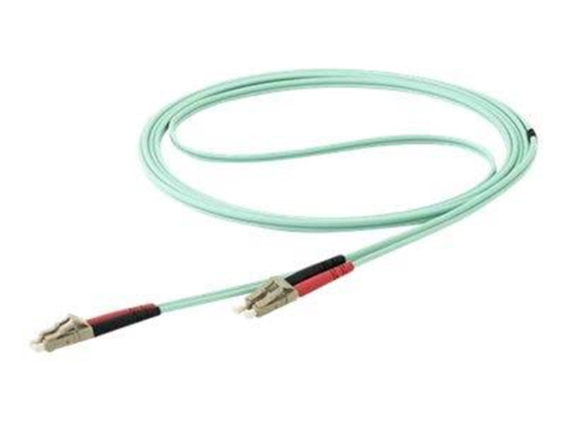 StarTech.com 10m OM4 LC to LC Multimode Duplex Fiber Optic Patch Cable - patch cable - 10 m - aqua - Blau - 10 meter