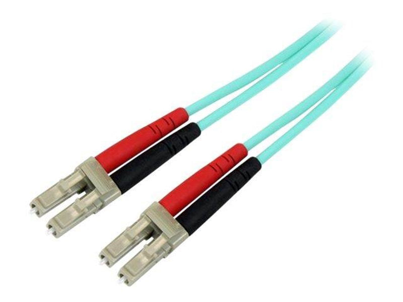 StarTech.com 15m OM3 LC to LC Multimode Duplex Fiber Optic Patch Cable - patch cable - 15 m - aqua - Blau - 15 meter