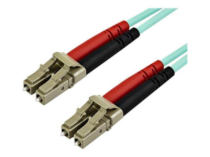 StarTech.com 15m OM3 LC to LC Multimode Duplex Fiber Optic Patch Cable - patch cable - 15 m - aqua - Blau - 15 meter