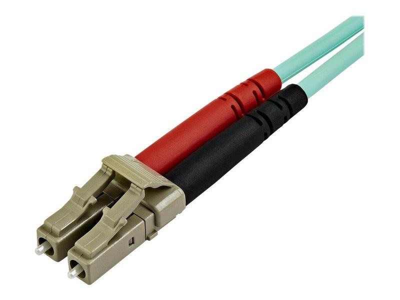 StarTech.com 15m OM3 LC to LC Multimode Duplex Fiber Optic Patch Cable - patch cable - 15 m - aqua - Blau - 15 meter