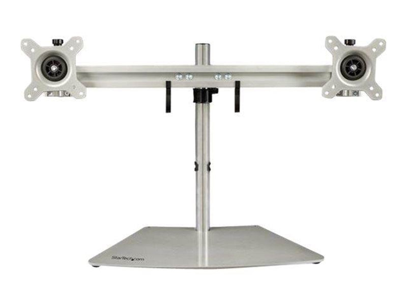 StarTech.com Dual-Monitor Stand for up to 24" Monitors - Horizontal Silver - stand