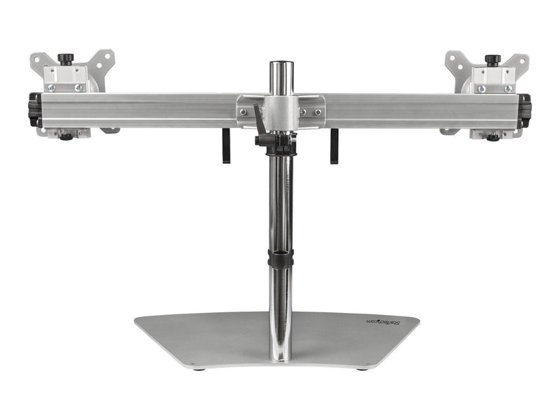 StarTech.com Dual-Monitor Stand for up to 24" Monitors - Horizontal Silver - stand