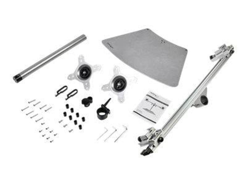 StarTech.com Dual-Monitor Stand for up to 24" Monitors - Horizontal Silver - stand
