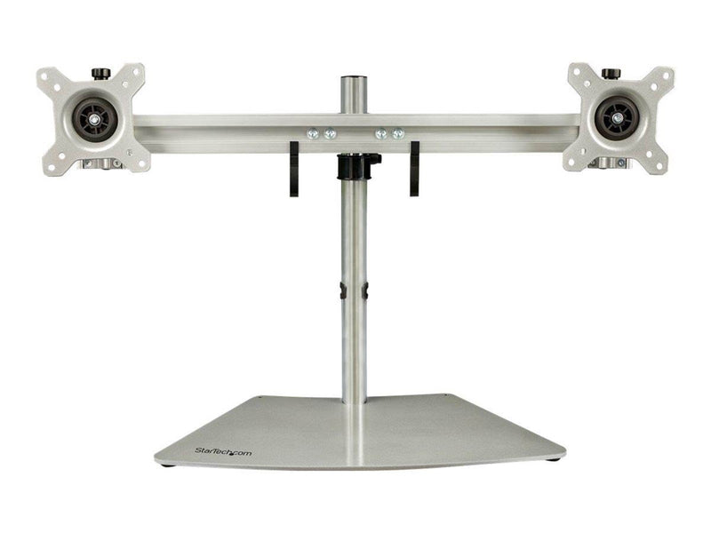 StarTech.com Dual-Monitor Stand for up to 24" Monitors - Horizontal Silver - stand