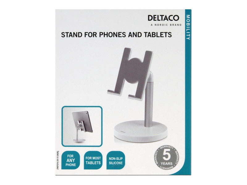 Deltaco Desk phone and tablet holder white