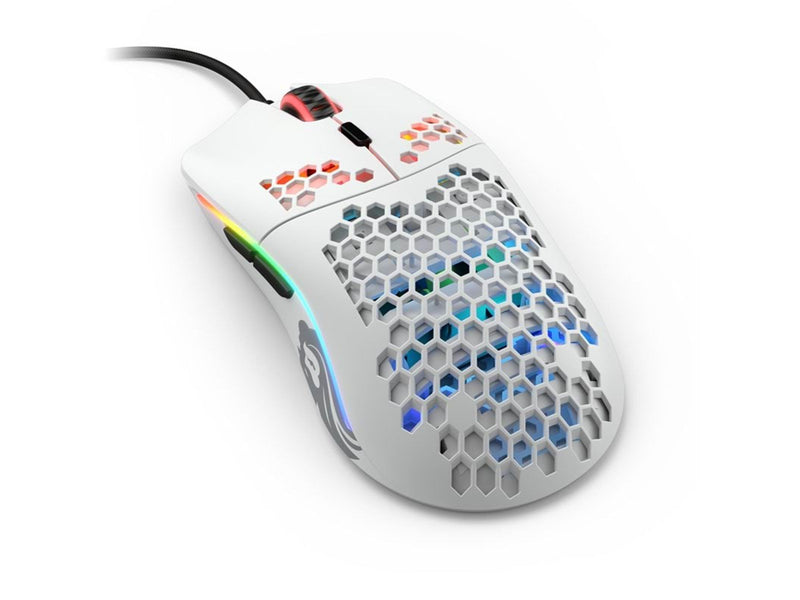 Glorious Model O- (Small) - Matte White - Gaming Maus (Weiß mit RGB Licht)
