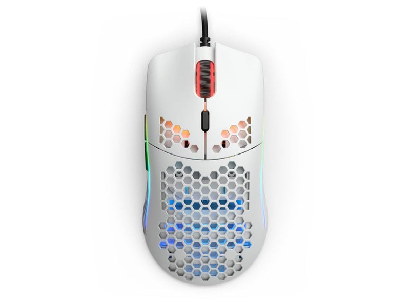 Glorious Model O- (Small) - Matte White - Gaming Maus (Weiß mit RGB Licht)