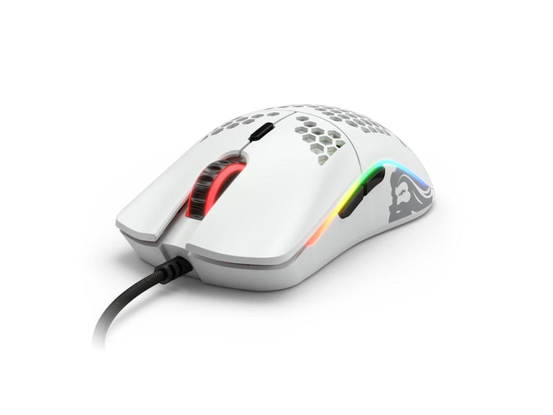 Glorious Model O- (Small) - Matte White - Gaming Maus (Weiß mit RGB Licht)