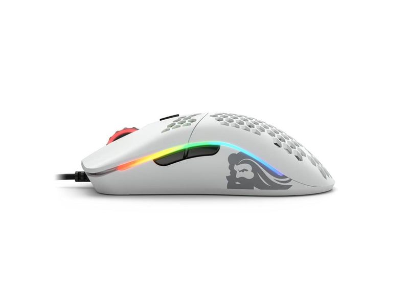 Glorious Model O- (Small) - Matte White - Gaming Maus (Weiß mit RGB Licht)