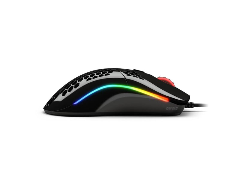 Glorious Model O- (Small) - Glossy Black - Gaming Maus (Schwarz mit RGB)