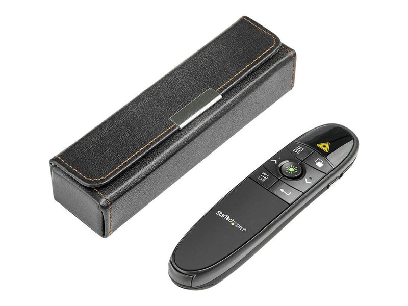 StarTech.com Wireless Presentation Remote w/ Green Laser Pointer - 90' presentation remote control - black