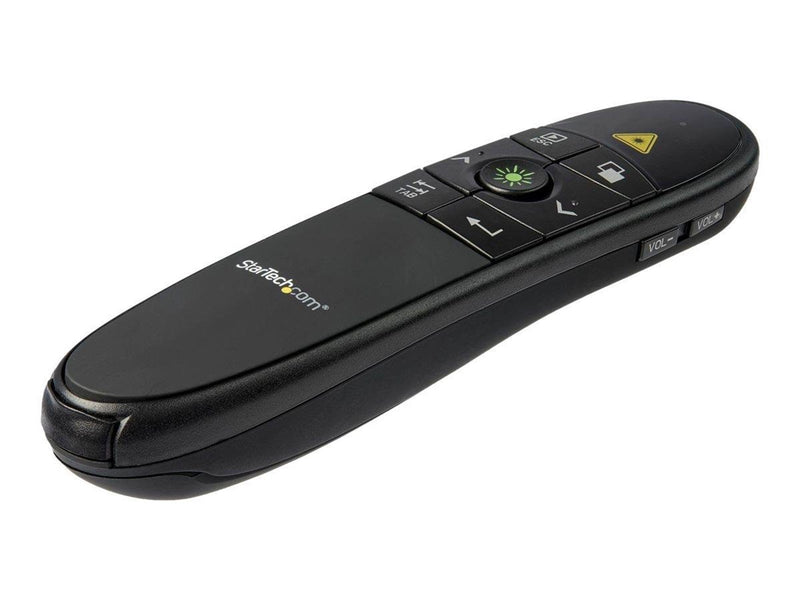 StarTech.com Wireless Presentation Remote w/ Green Laser Pointer - 90' presentation remote control - black