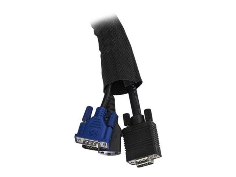 StarTech.com 15' / 4.6 m Cable Management Sleeve - Trimmable Fabric cable concealer