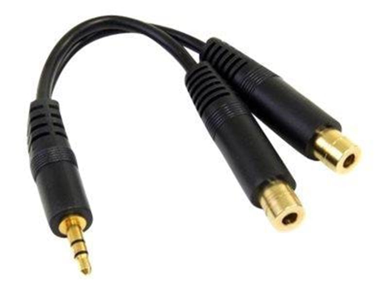 StarTech.com Stereo Splitter Kabel - 3.5mm Male zu 2x 3.5mm Female - Audiosplitter