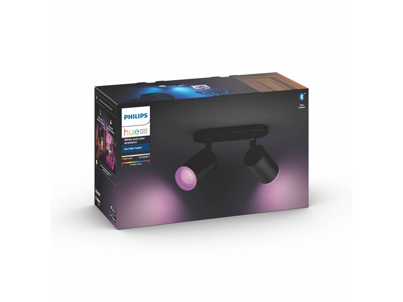 Philips Hue Fugato 2-er Spots 5.7W - schwarz