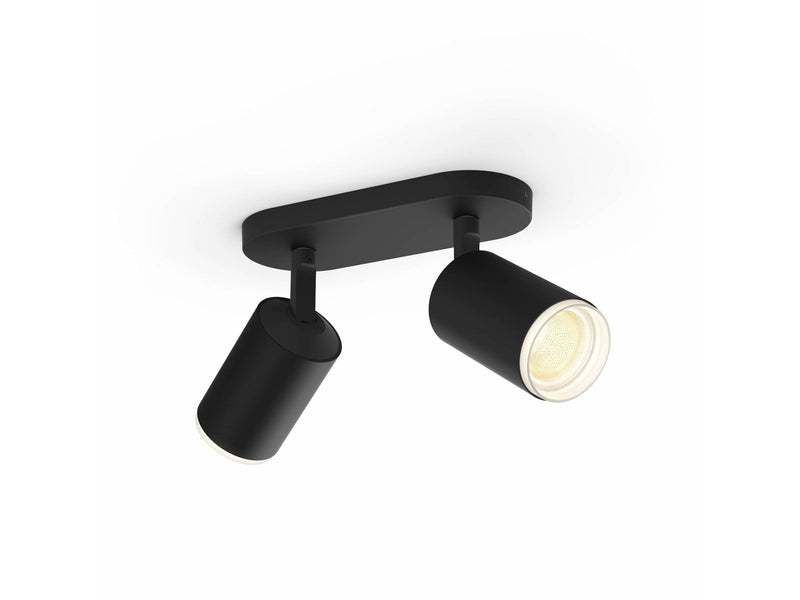 Philips Hue Fugato 2-er Spots 5.7W - schwarz