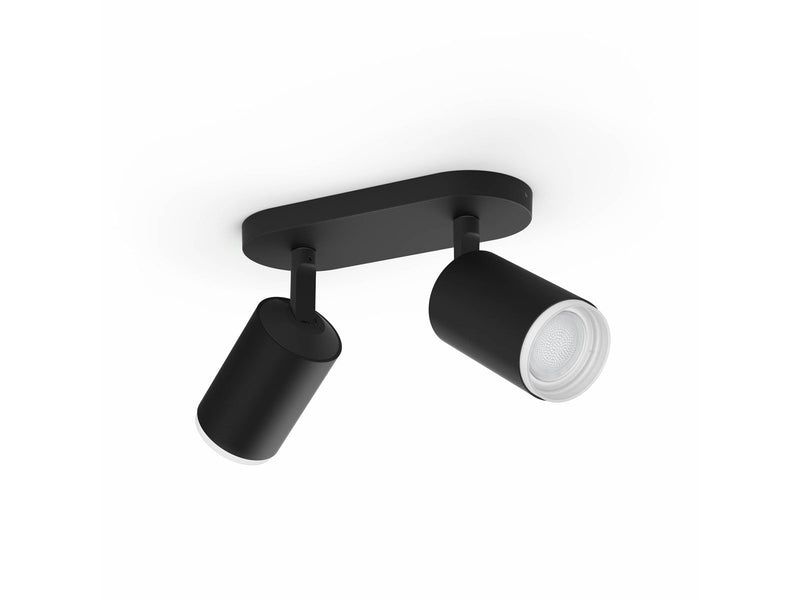 Philips Hue Fugato 2-er Spots 5.7W - schwarz