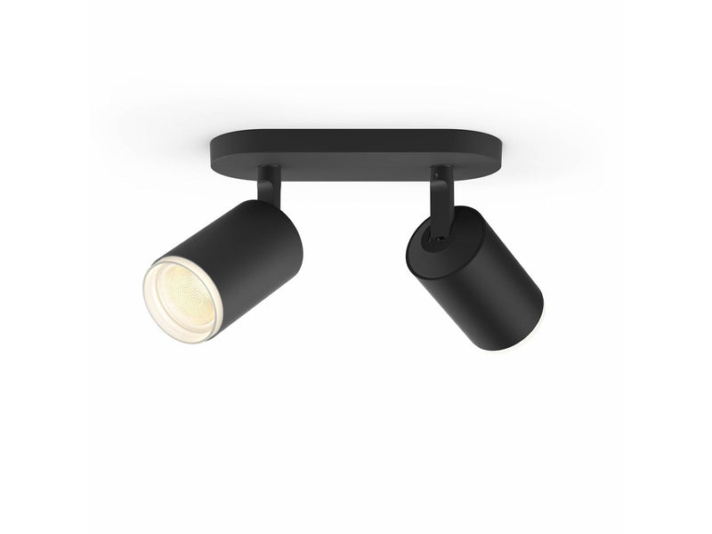 Philips Hue Fugato 2-er Spots 5.7W - schwarz
