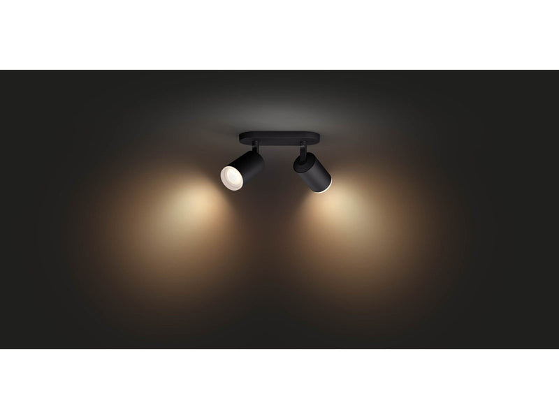 Philips Hue Fugato 2-er Spots 5.7W - schwarz