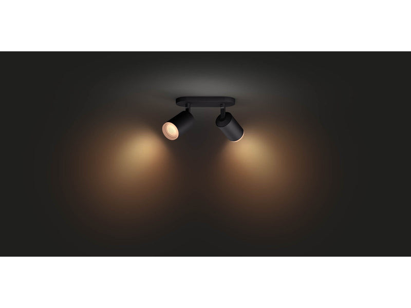 Philips Hue Fugato 2-er Spots 5.7W - schwarz