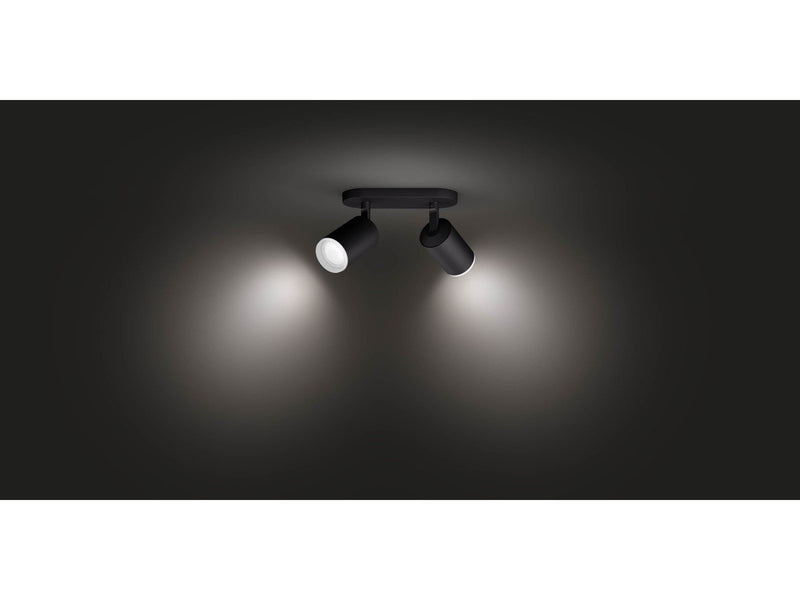 Philips Hue Fugato 2-er Spots 5.7W - schwarz