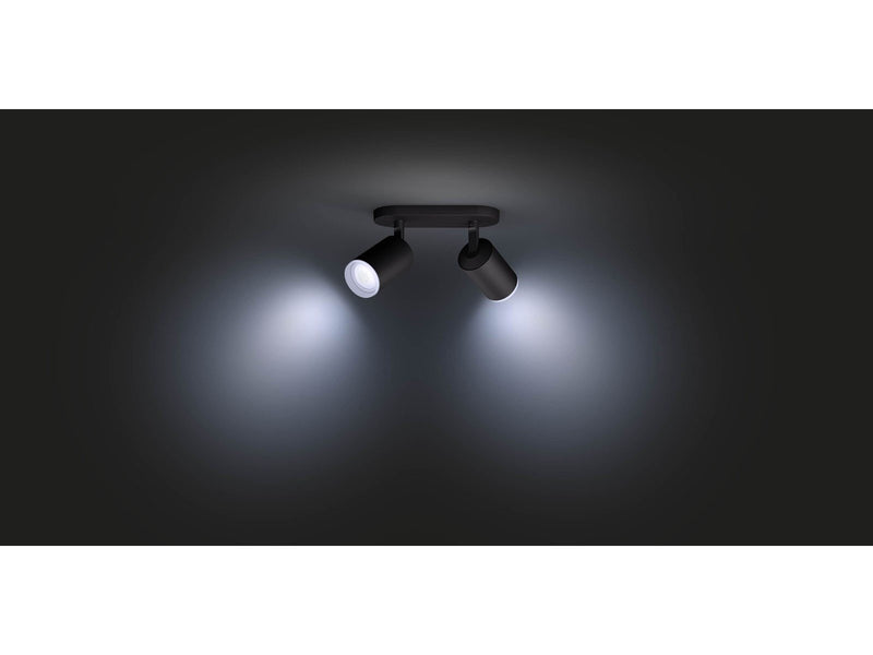Philips Hue Fugato 2-er Spots 5.7W - schwarz