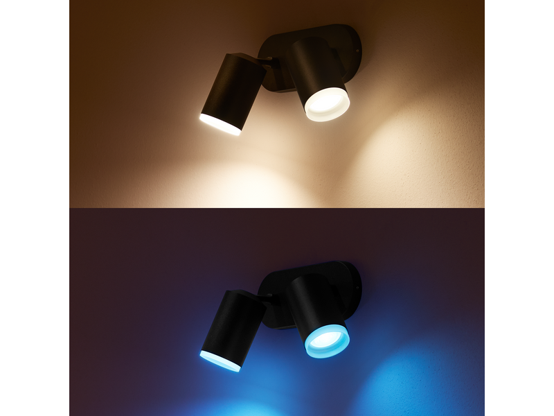 Philips Hue Fugato 2-er Spots 5.7W - schwarz